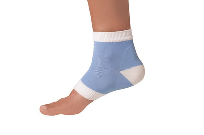 STRUTZ® Shock Absorbing Compression Gel Socks absorb the shock to feet and legs caused by walking and running. Take the pressure off your feet especially your heels.   Helps rejuvenate achy, tired feet.  Moisturize dry, cracked heels too! 